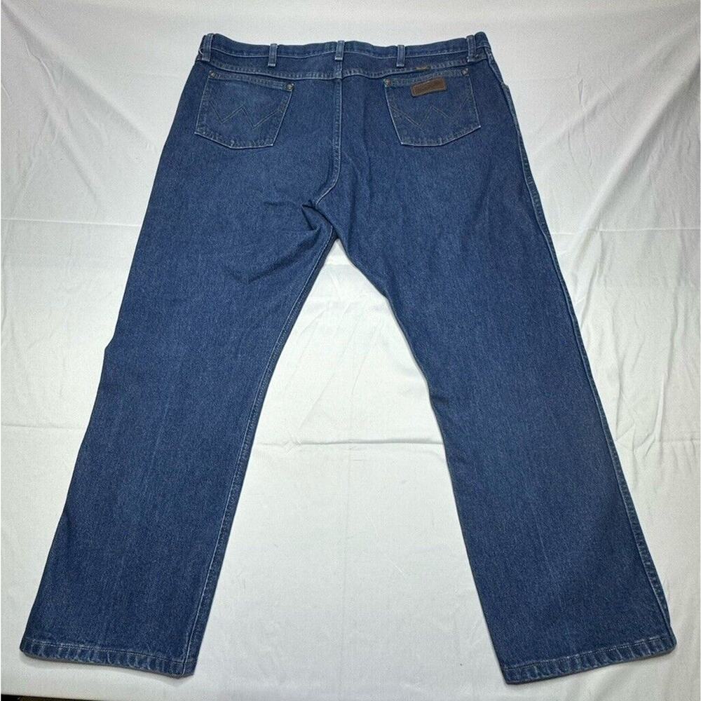 Wrangler Men's 47MWZ Regular Fit Straight Leg Western Blue Jeans - Size 44x30 - Picture 2 of 7